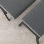 WIIS' IDEA™ Modern Upholstered Linen Armchair With Ottoman - Grey