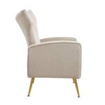 WIIS' IDEA™ Modern Velvet Armchair With Gold Metal Legs - Grey - WIIS' IDEA™ | Original Furniture Online Store