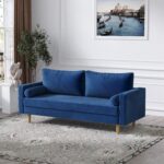 WIIS' IDEA™ Modern Velvet Loveseat Sofa - Blue