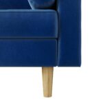 WIIS' IDEA™ Modern Velvet Loveseat Sofa - Blue