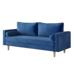 WIIS' IDEA™ Modern Velvet Loveseat Sofa - Blue