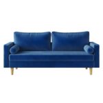 WIIS' IDEA™ Modern Velvet Loveseat Sofa - Blue