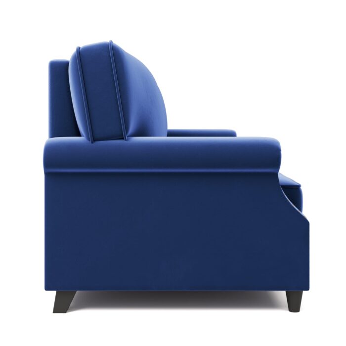 WIIS' IDEA™ Modern Velvet Rolled Arm Loveseat Sofa Upholstered With Deep Seat - Blue