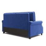 WIIS' IDEA™ Modern Velvet Rolled Arm Loveseat Sofa Upholstered With Deep Seat - Blue