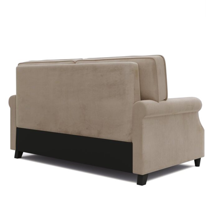 WIIS' IDEA™ Modern Velvet Rolled Arm Loveseat Sofa Upholstered With Deep Seat - Camel