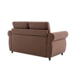 WIIS' IDEA™ Pull Out Sleeper Sofa Bed With Twin Size Memory Mattress - Brown