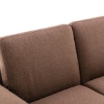 WIIS' IDEA™ Pull Out Sleeper Sofa Bed With Twin Size Memory Mattress - Brown