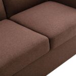 WIIS' IDEA™ Pull Out Sleeper Sofa Bed With Twin Size Memory Mattress - Brown