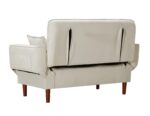 WIIS' IDEA™ Relax Fabric Lounge LoveSeat Sleeper Sofa Bed - Beige