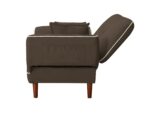 WIIS' IDEA™ Relax Fabric Lounge LoveSeat Sleeper Sofa Bed - Brown