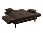 WIIS' IDEA™ Relax Fabric Lounge LoveSeat Sleeper Sofa Bed - Brown