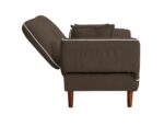 WIIS' IDEA™ Relax Fabric Lounge LoveSeat Sleeper Sofa Bed - Brown