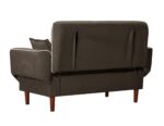 WIIS' IDEA™ Relax Fabric Lounge LoveSeat Sleeper Sofa Bed - Brown