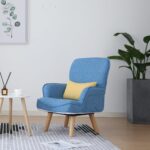 WIIS' IDEA™ Revolving Kids Armchair Sofa With Mid-Back Ergonomic Cushion - Blue