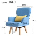 WIIS' IDEA™ Revolving Kids Armchair Sofa With Mid-Back Ergonomic Cushion - Blue