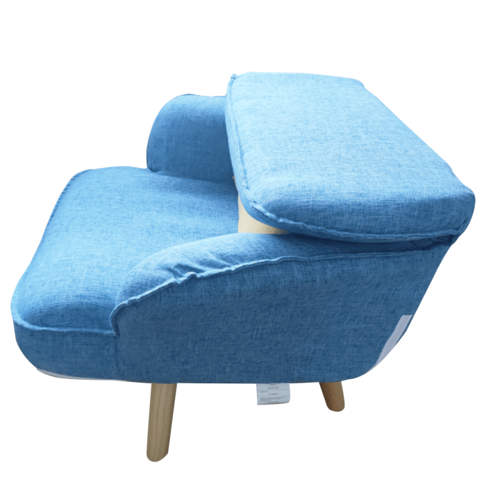 WIIS' IDEA™ Revolving Kids Armchair Sofa With Mid-Back Ergonomic Cushion - Blue