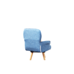 WIIS' IDEA™ Revolving Kids Armchair Sofa With Mid-Back Ergonomic Cushion - Blue