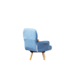 WIIS' IDEA™ Revolving Kids Armchair Sofa With Mid-Back Ergonomic Cushion - Blue