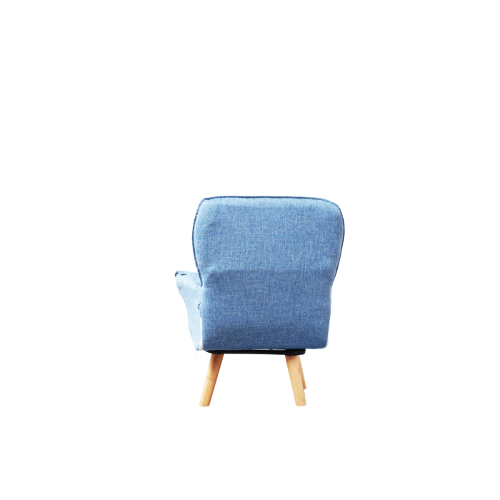 WIIS' IDEA™ Revolving Kids Armchair Sofa With Mid-Back Ergonomic Cushion - Blue