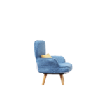 WIIS' IDEA™ Revolving Kids Armchair Sofa With Mid-Back Ergonomic Cushion - Blue