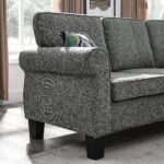 WIIS' IDEA™ Shelter L-Shaped Sectional Sofa With Reversible Chaise - Dark Grey