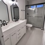 Shower Door, 44-48" W x 72" H Semi-Frameless Double Sliding Shower Door, 1/4"Tempered Glass Shower Door with Stainless Steel Handle, Reversible Installation Bathroom Shower Door, Brushed Nickel photo review