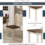 WIIS' IDEA 6-Piece Rectangular Dining Table Set for 6,Mid-Century Modern Wooden Table & Upholstered Chair Set for Home, Kitchen, Dining Room,4 Chairs, Bench Seat, Rubberwood Legs(Brown+Cottage White) photo review