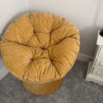 Papasan Chair,Papasan Chair with Cushion and Frame,Comfy Chenille Upholstered Round Reading Chair,Oversized 360° Swivel Accent Chair with Metal Base Lazy Chair for Bedroom,Living Room,Olive Green photo review