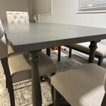 WIIS' IDEA 6-Piece Rectangular Dining Table Set for 6,Mid-Century Modern Wooden Table & Upholstered Chair Set for Home, Kitchen, Dining Room,4 Chairs, Bench Seat, Rubberwood Legs(Brown+Cottage White) photo review