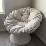 Papasan Chair,Papasan Chair with Cushion and Frame,Comfy Chenille Upholstered Round Reading Chair,Oversized 360° Swivel Accent Chair with Metal Base Lazy Chair for Bedroom,Living Room,Light Beige photo review